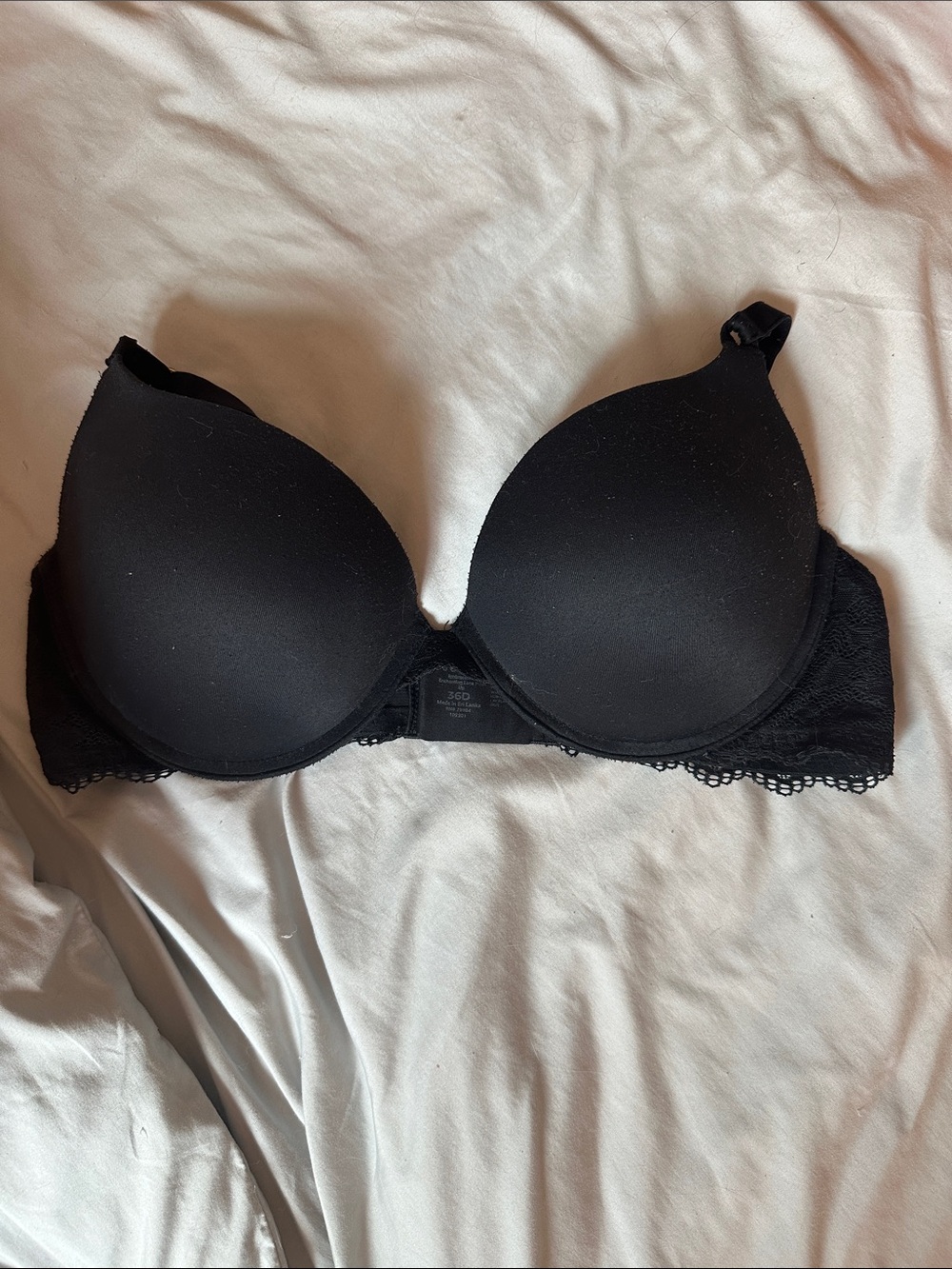Soma embraceable lace push up - 36D -Black Smooth Foam T-Shirt Bra with Lace Ban